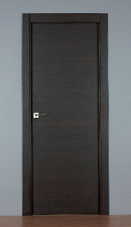 Puerta de melamina color wengé